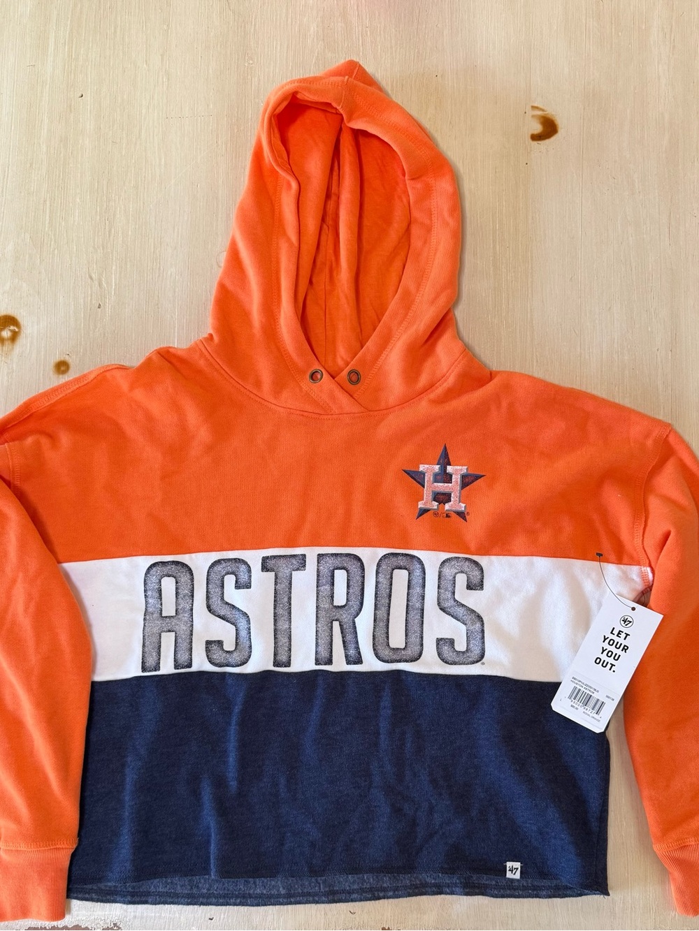 47 Houston Astros Orange, White & Navy Crewneck - Women’s Sweatshirt